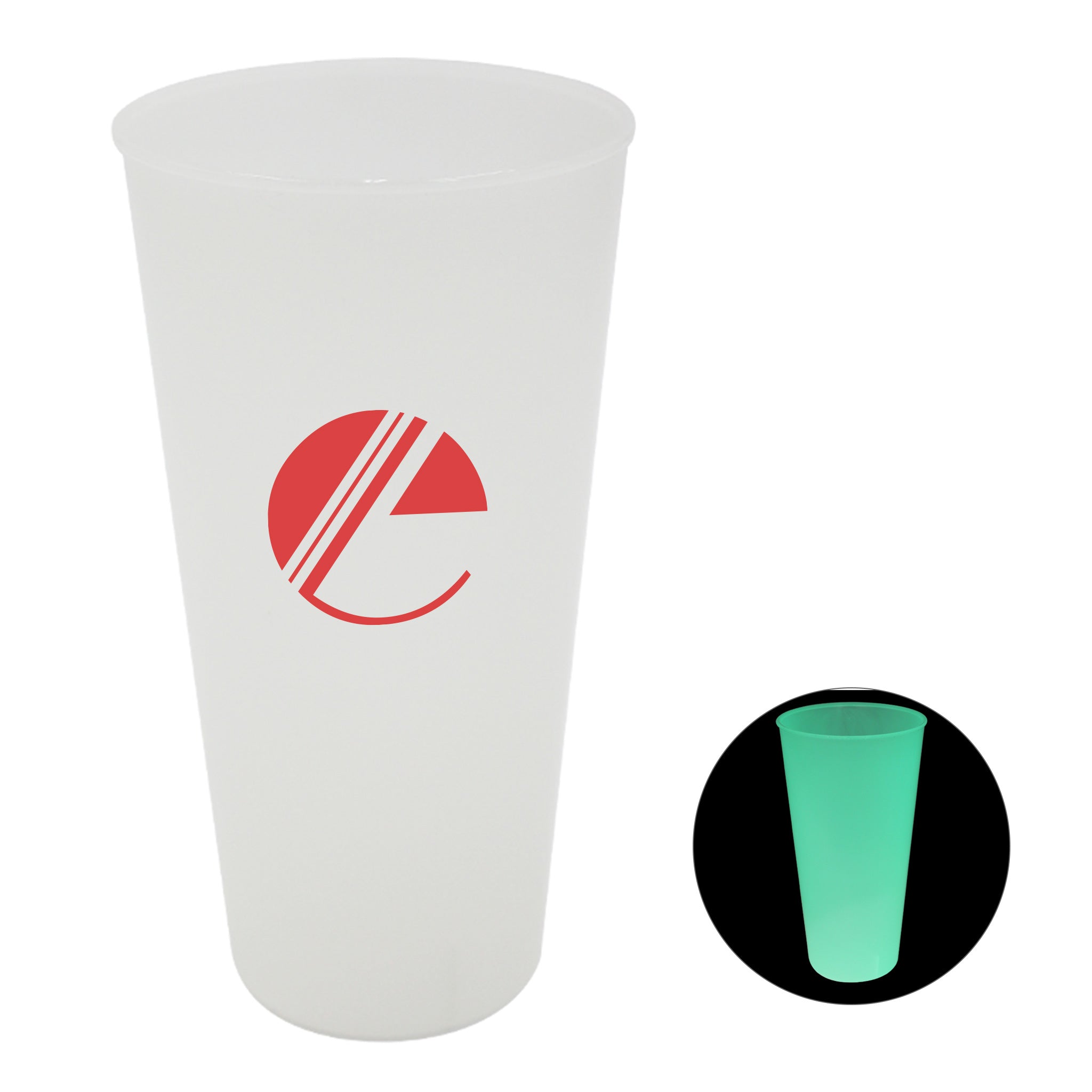 26 Oz. Nite Glow Tumbler With Lid - Full Color  Imprinted with Logo (Q107022)