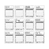 Triumph® Small Monthly Desk Pad Calendar - Coloring (Q109532)