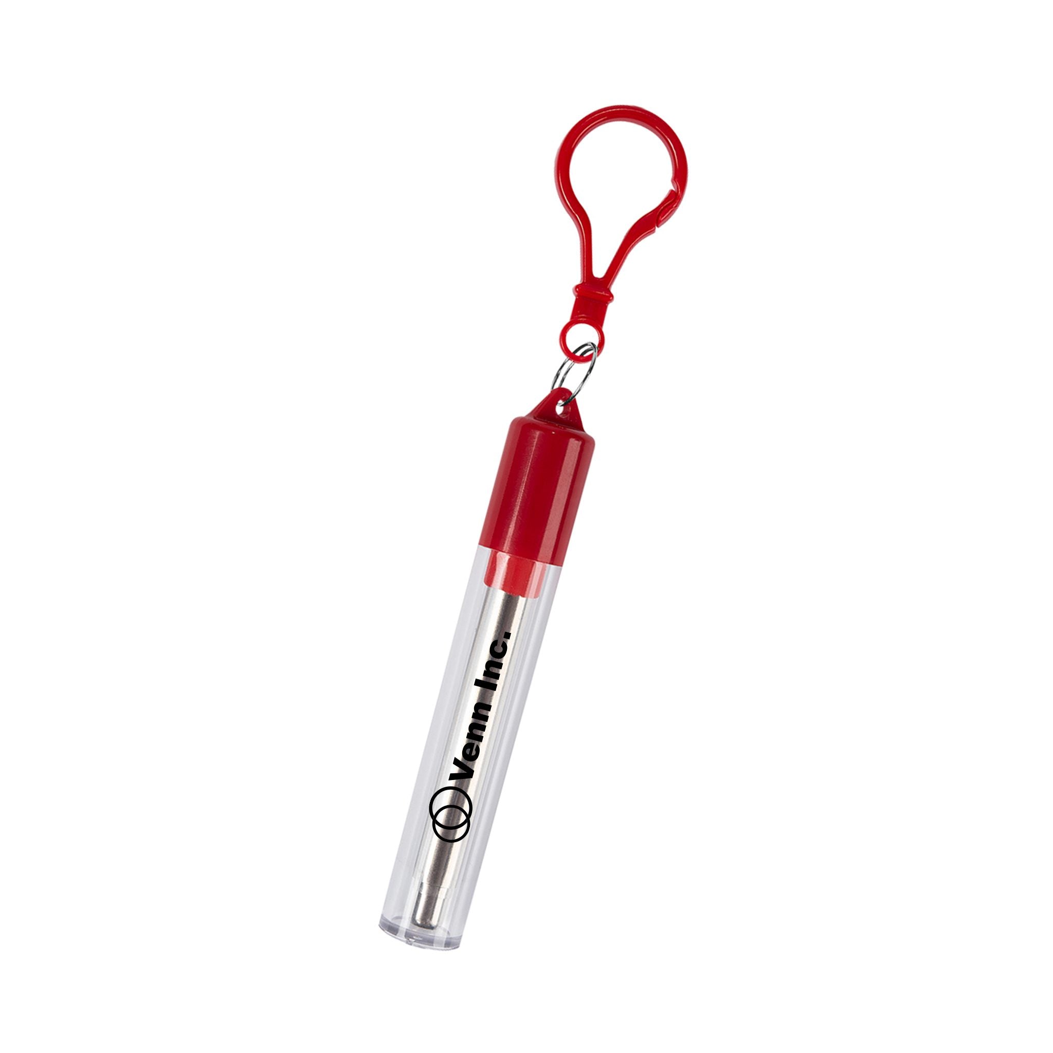 Collapsible Stainless Steel Straws Kit  Imprinted with Logo (Q109811)