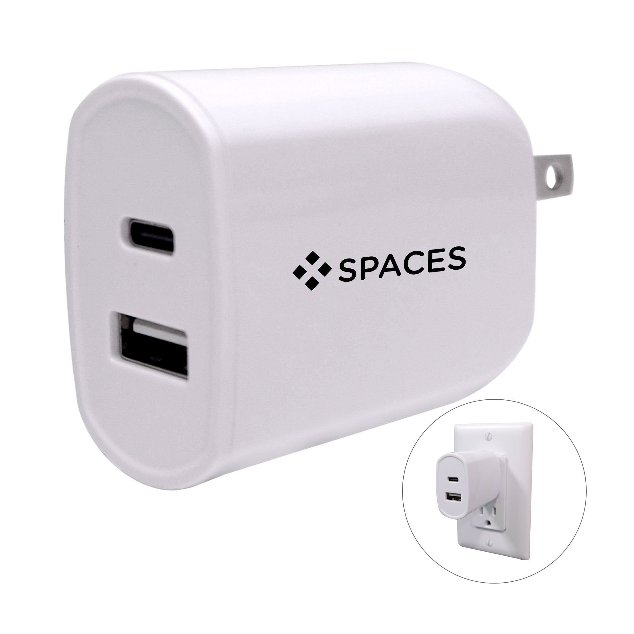 Powercycle Wall Charger  Imprinted with Logo (Q110022)