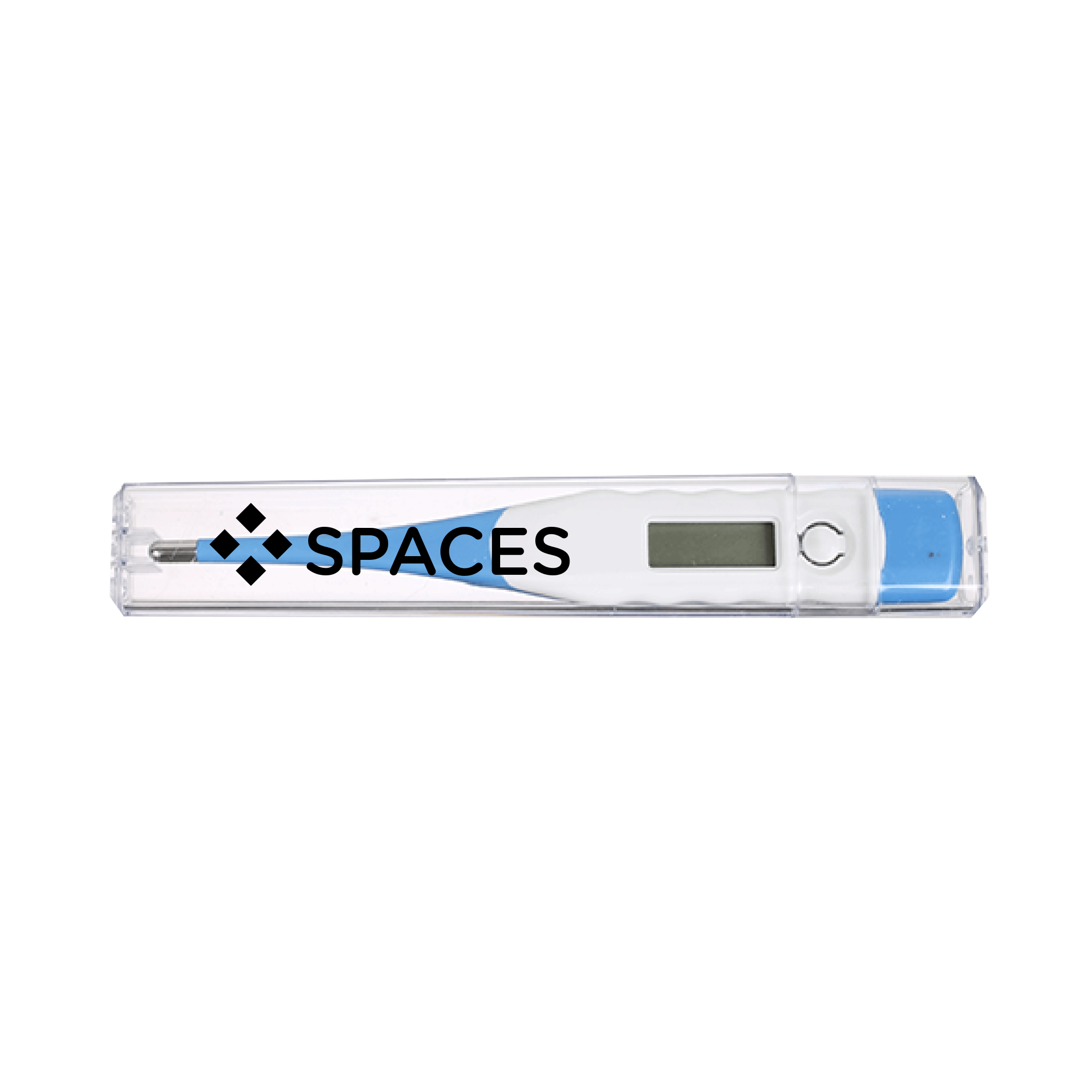 Two-Tone Digital Thermometer  Imprinted with Logo (Q114065)