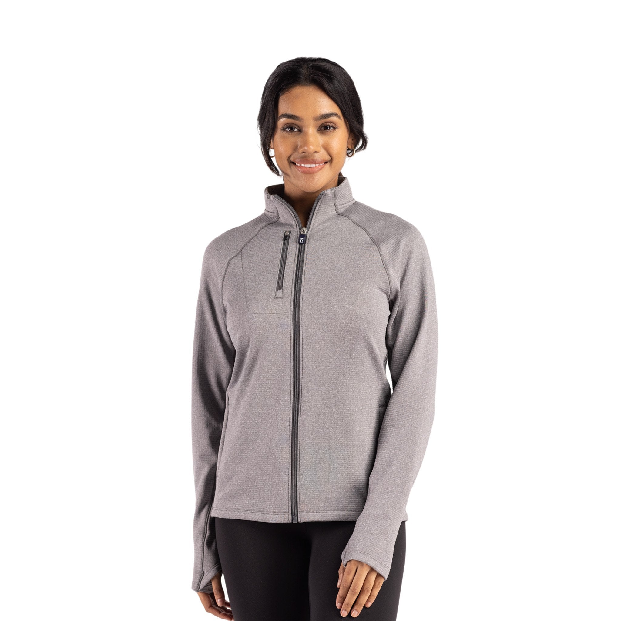 Cutter & Buck Peshastin Fleece Recycled Womens Full Zip Jacket  Imprinted with Logo (Q114332)