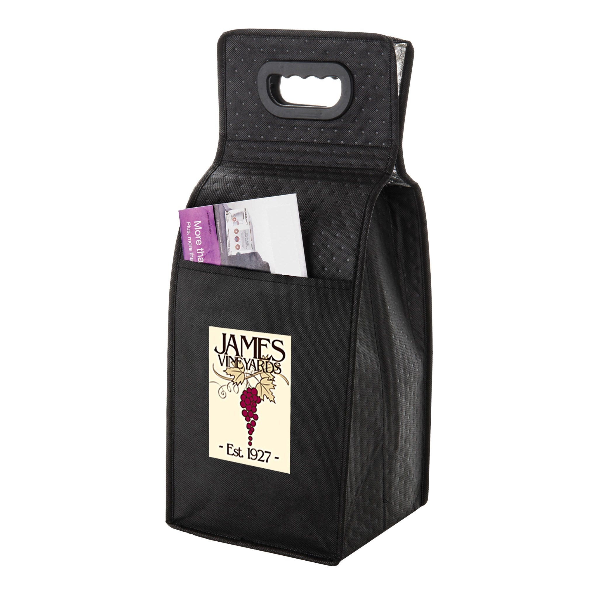 Insulated Wine Bag 4 Bottle - 7 x7 x 19.5  Imprinted with Logo (Q115532)