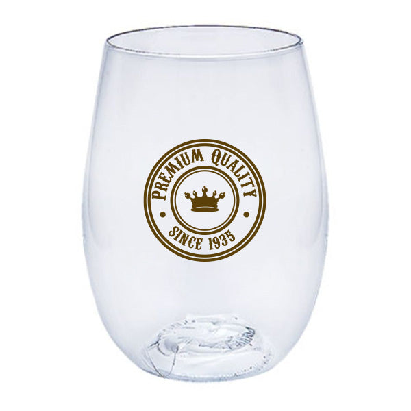 16 Oz. Dishwasher Safe Govino® Wine Glass 4 Pack  Imprinted with Logo (Q115922)
