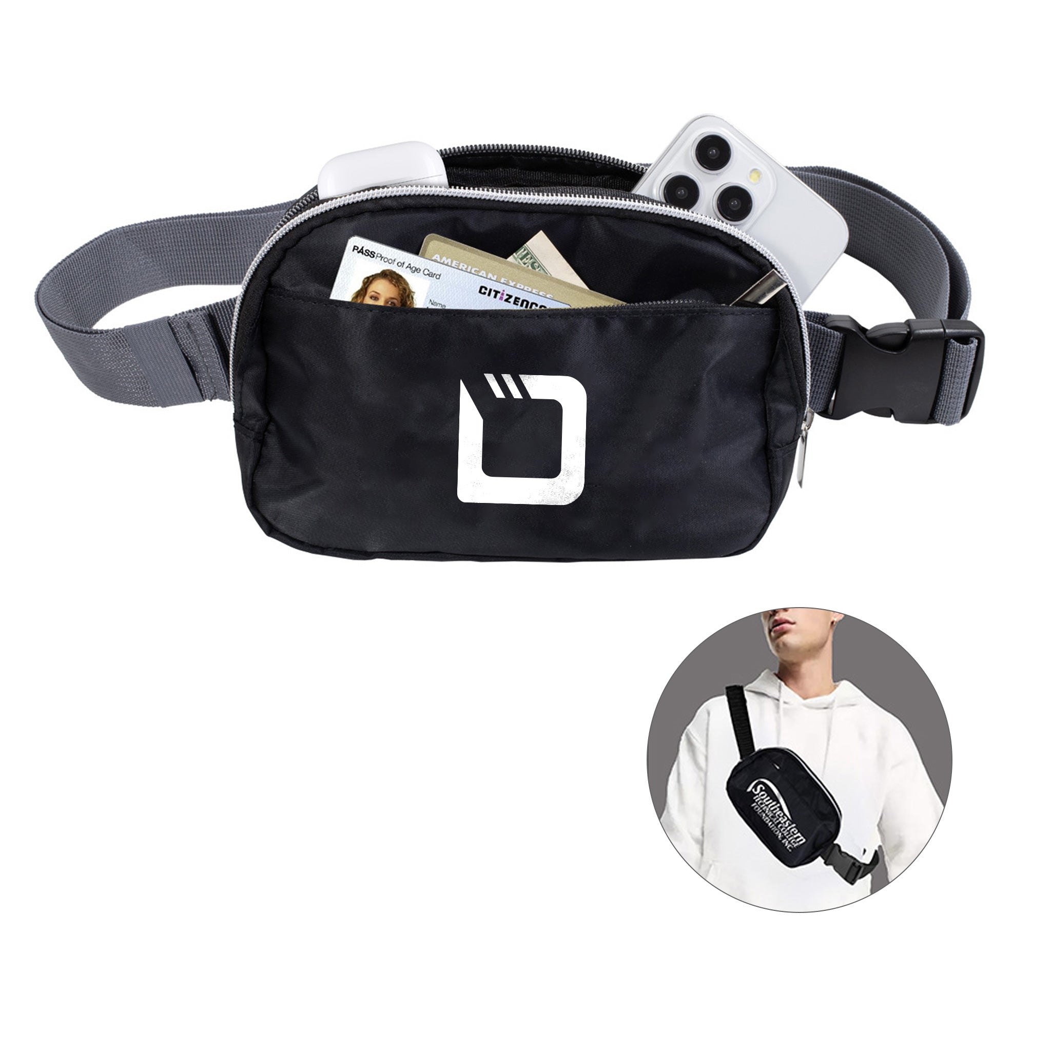 URBANEASE Belt Bags/Waist Pack  Imprinted with Logo (Q116922)