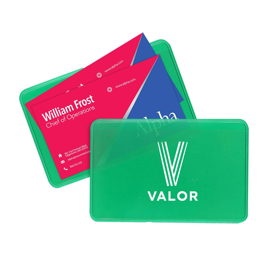 Translucent Vinyl Single Panel Business Card Cases (Q118222)