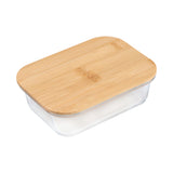 Glass Food Container With Bamboo Lid (Q121532)