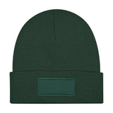 Patch Knit Beanie With Cuff (Q123011)