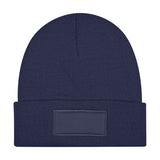 Patch Knit Beanie With Cuff (Q123011)