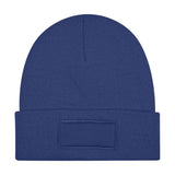Patch Knit Beanie With Cuff (Q123011)