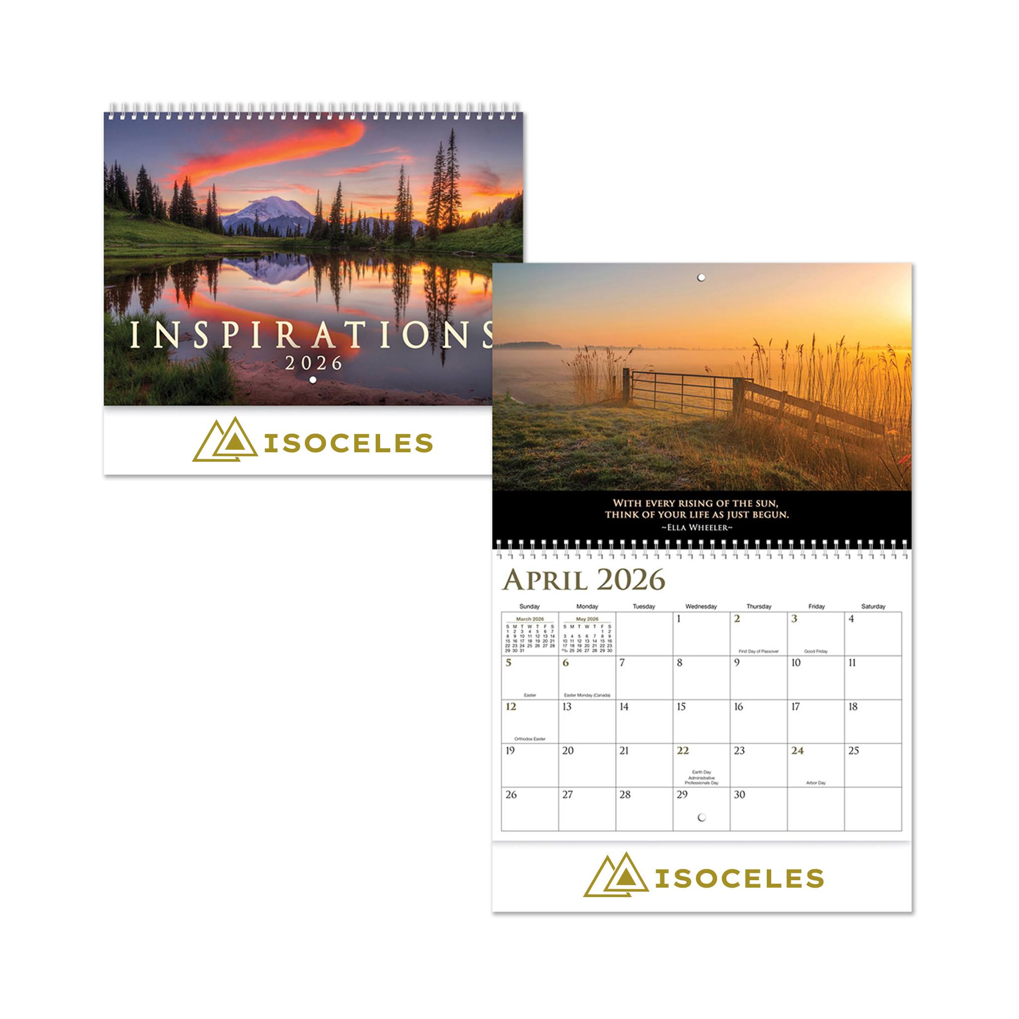 Full Color Inspirations Spiral Wall Calendar (Q123222)