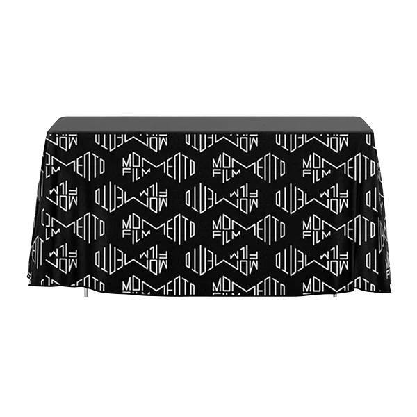 4 Ft. Open-Back Full Color Drape Table Throw  Imprinted with Logo (Q123922)