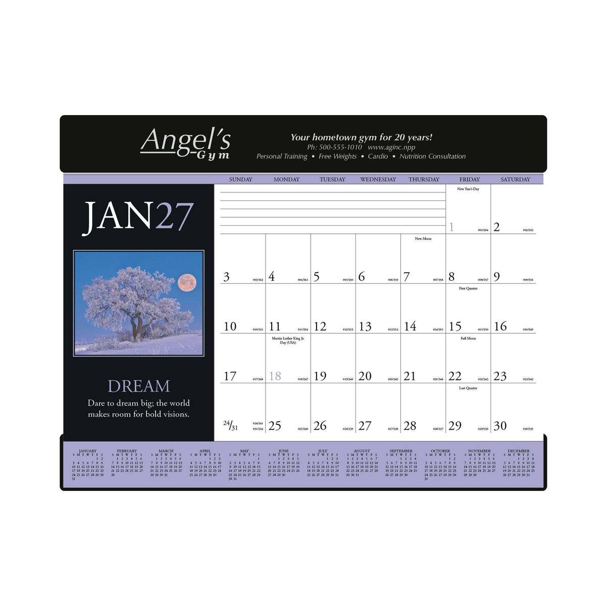 Motivations Desk Pad Calendar (Q124722)