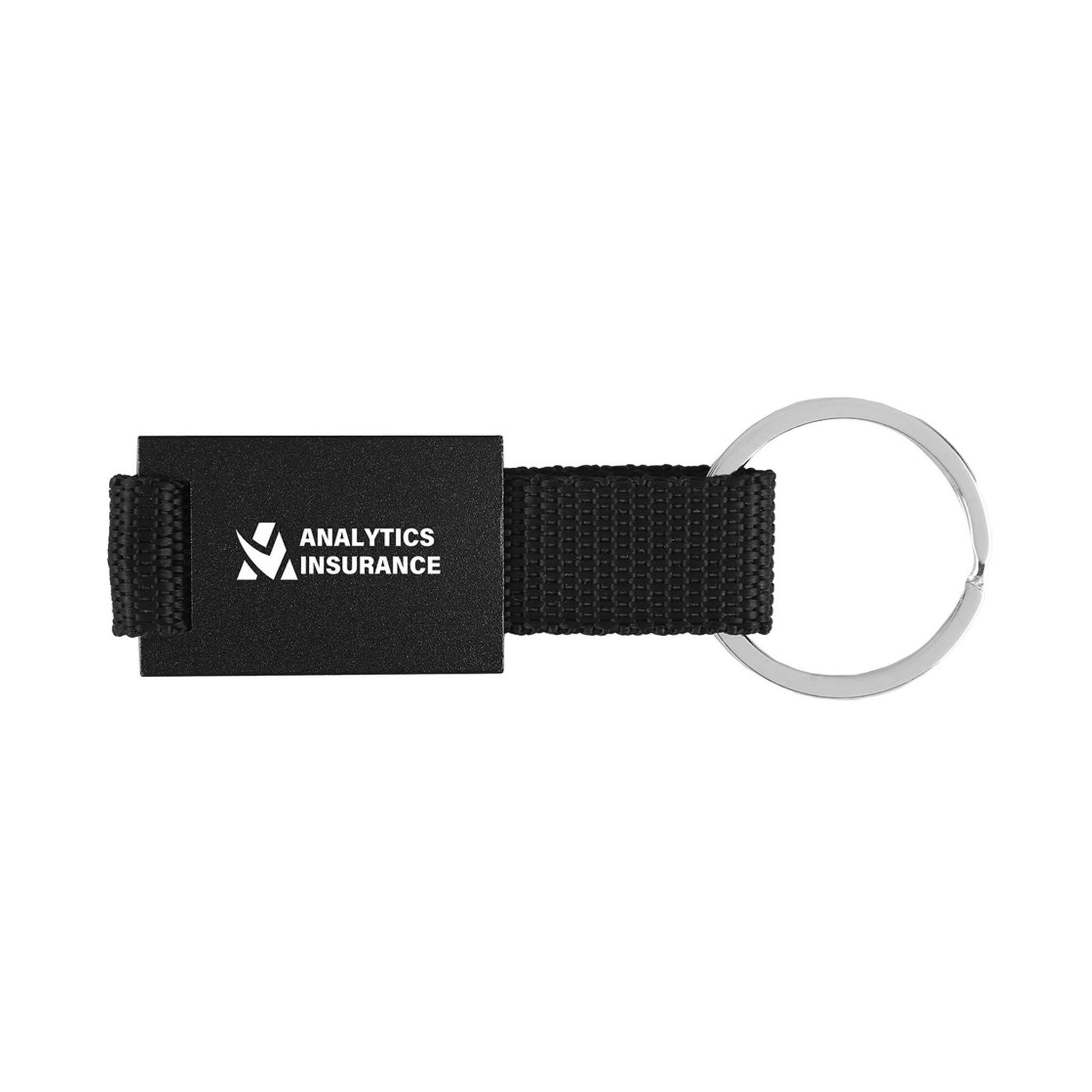 Edge Aluminum Key Ring  Imprinted with Logo (Q128022)