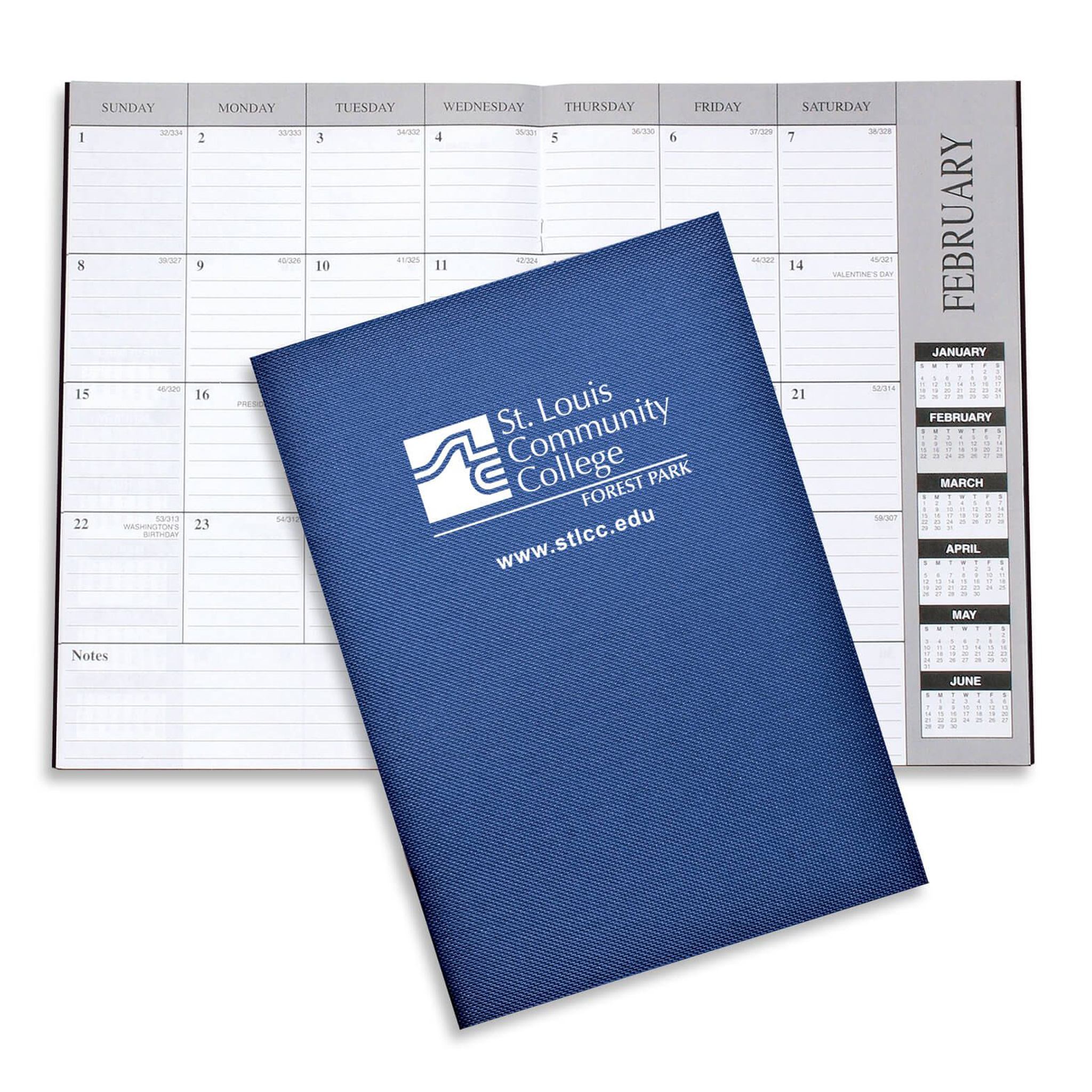 Academic Monthly Desk Planners - Leatherette  Imprinted with Logo (Q130211)