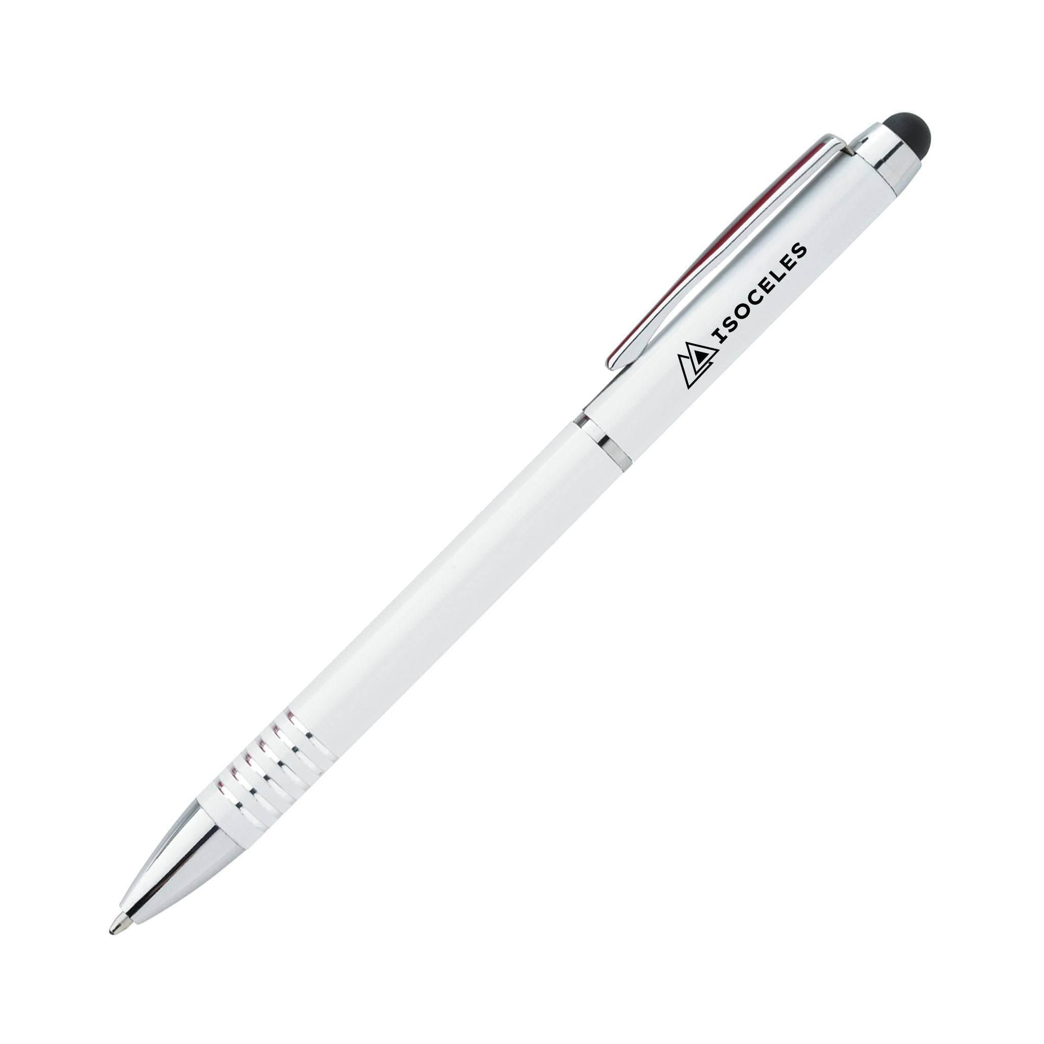 Chrome Accent Metal Twist Stylus Pens  Imprinted with Logo (Q130311)