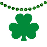 2.5 Inch Green Shamrock Plastic Medallion Badges (Q130332)