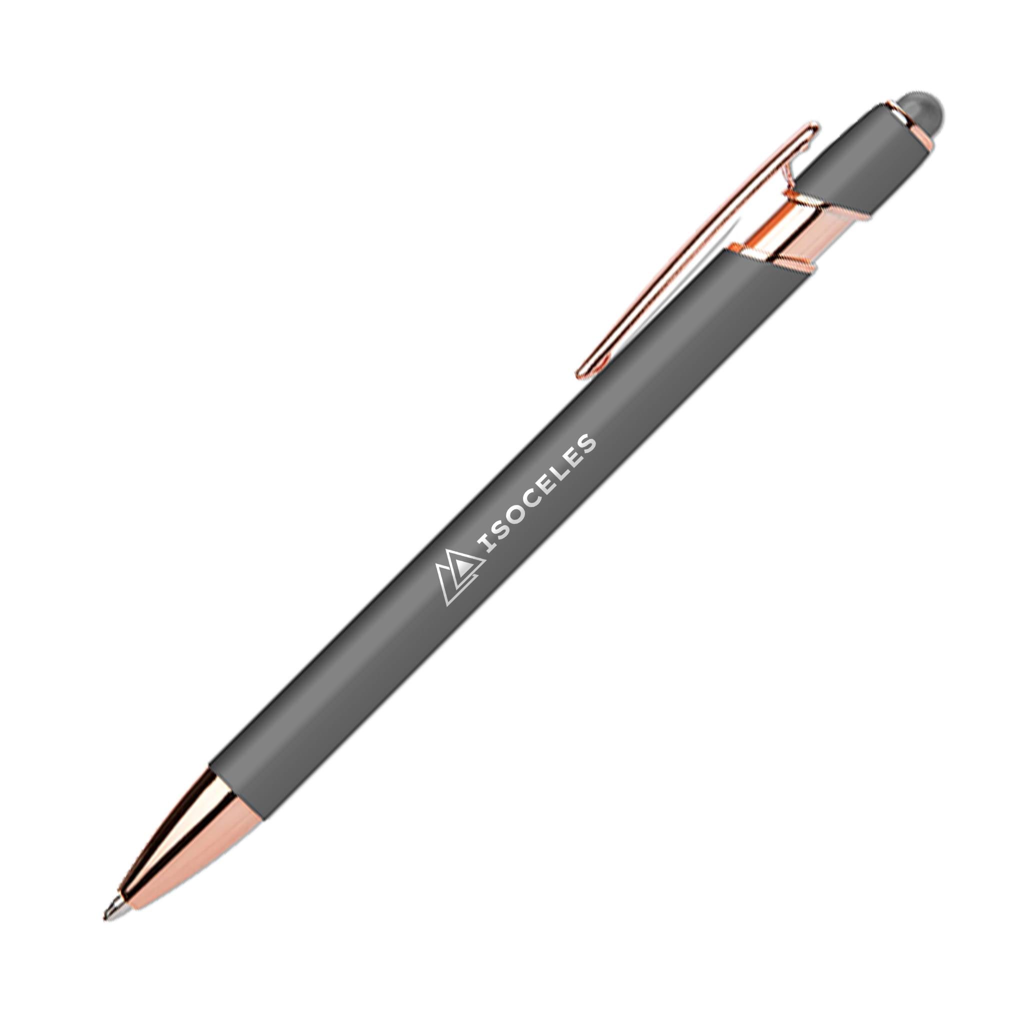 iWriter® Rose Gold - Stylus & Soft Touch Metal Ball Point Pen (Q130532)