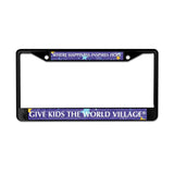 Metal License Frame With Acrylic Insert 6.25 x12.25 - White Laser Cuts  Imprinted with Logo (Q132432)