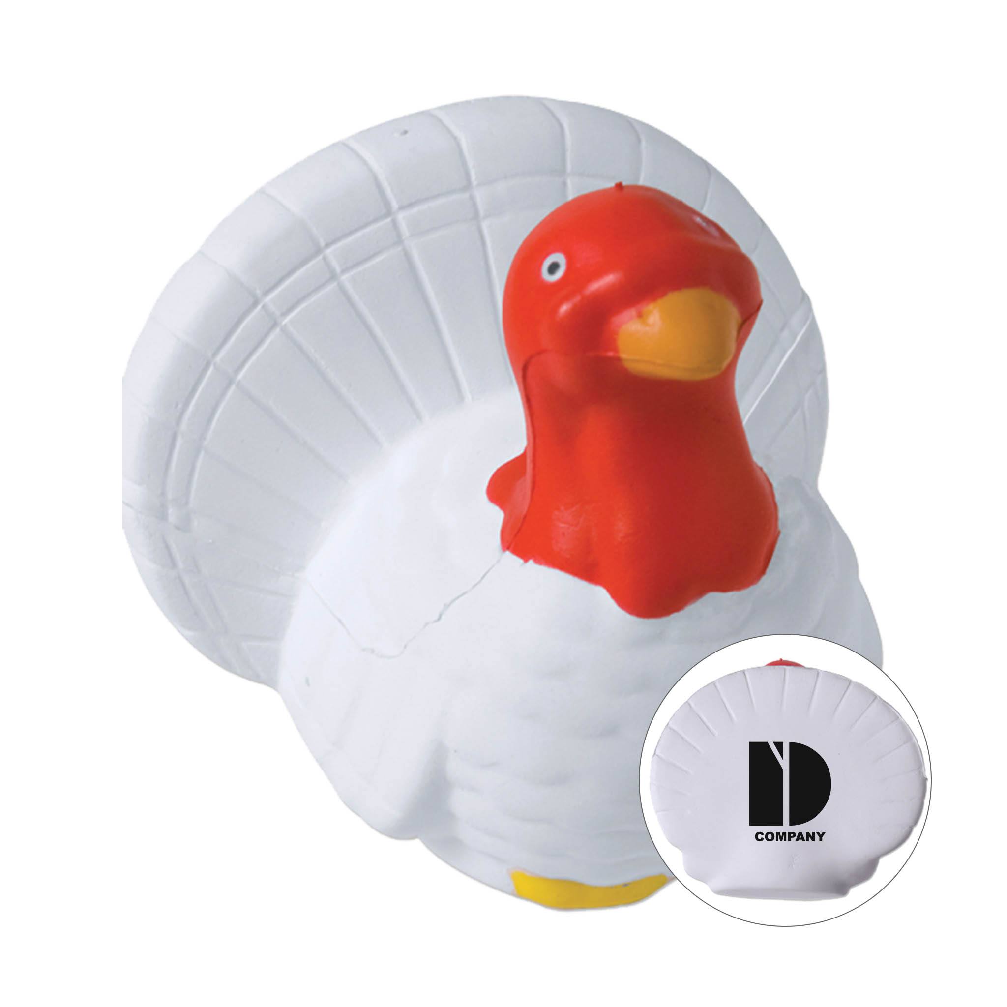Prime Line Thanksgiving Turkey Shape Stress Ball  Imprinted with Logo (Q133432)