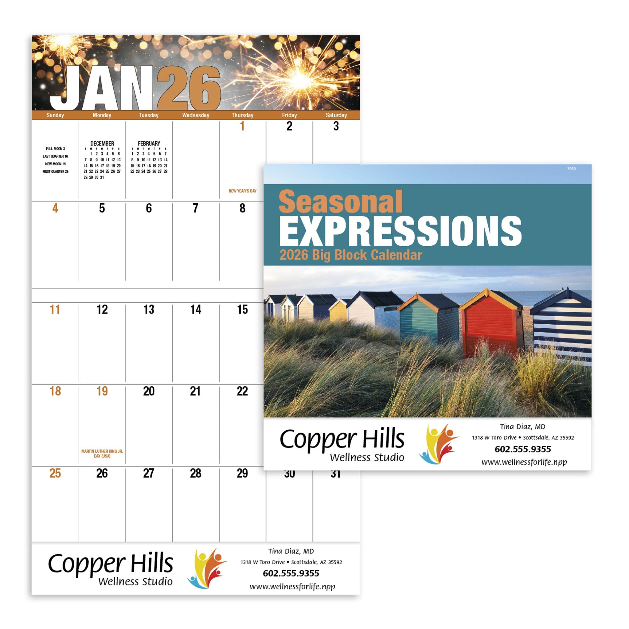 Seasonal Expressions Big Block - Stapled Calendar (Q134722)