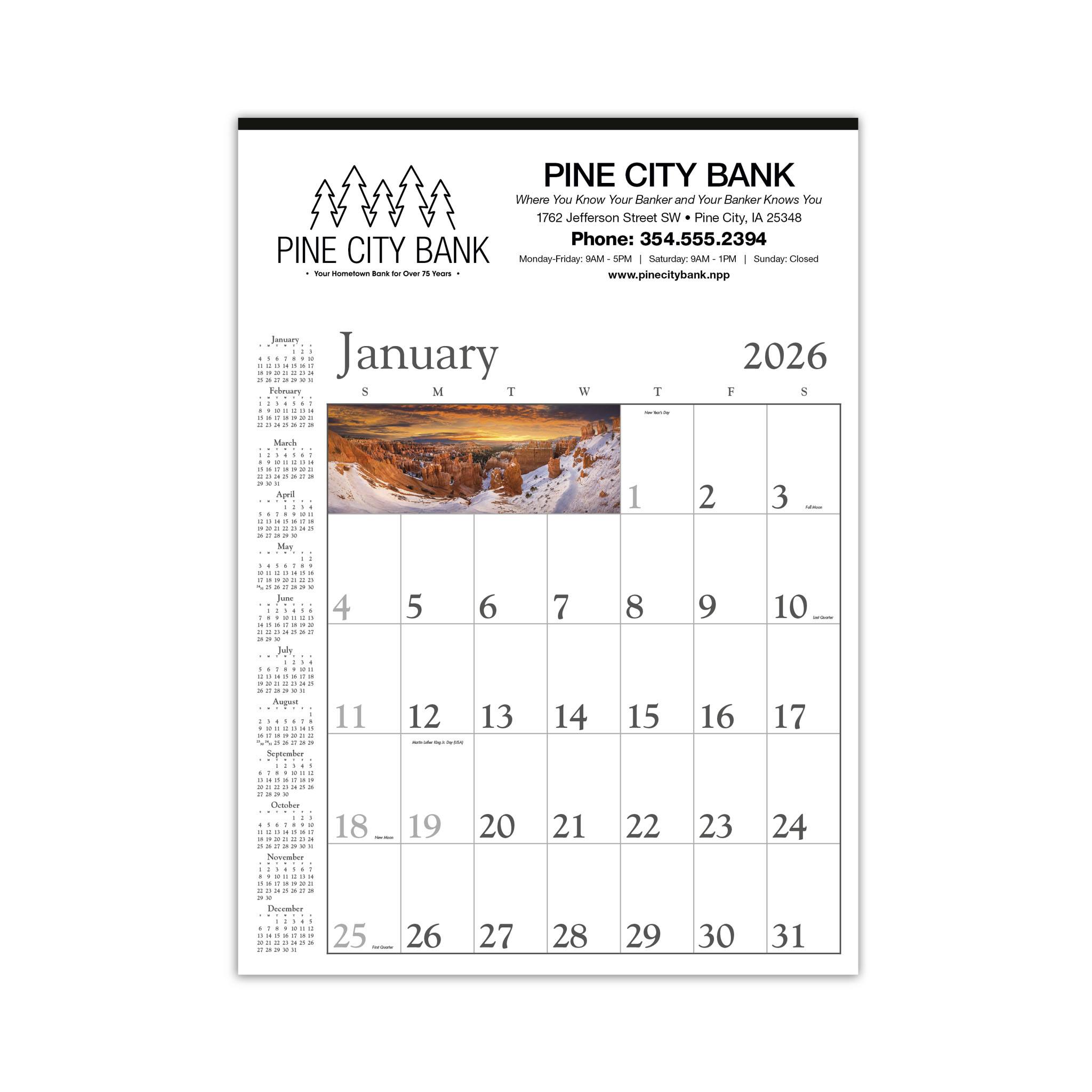 Decorator Memo (White) Calendar (Q135722)