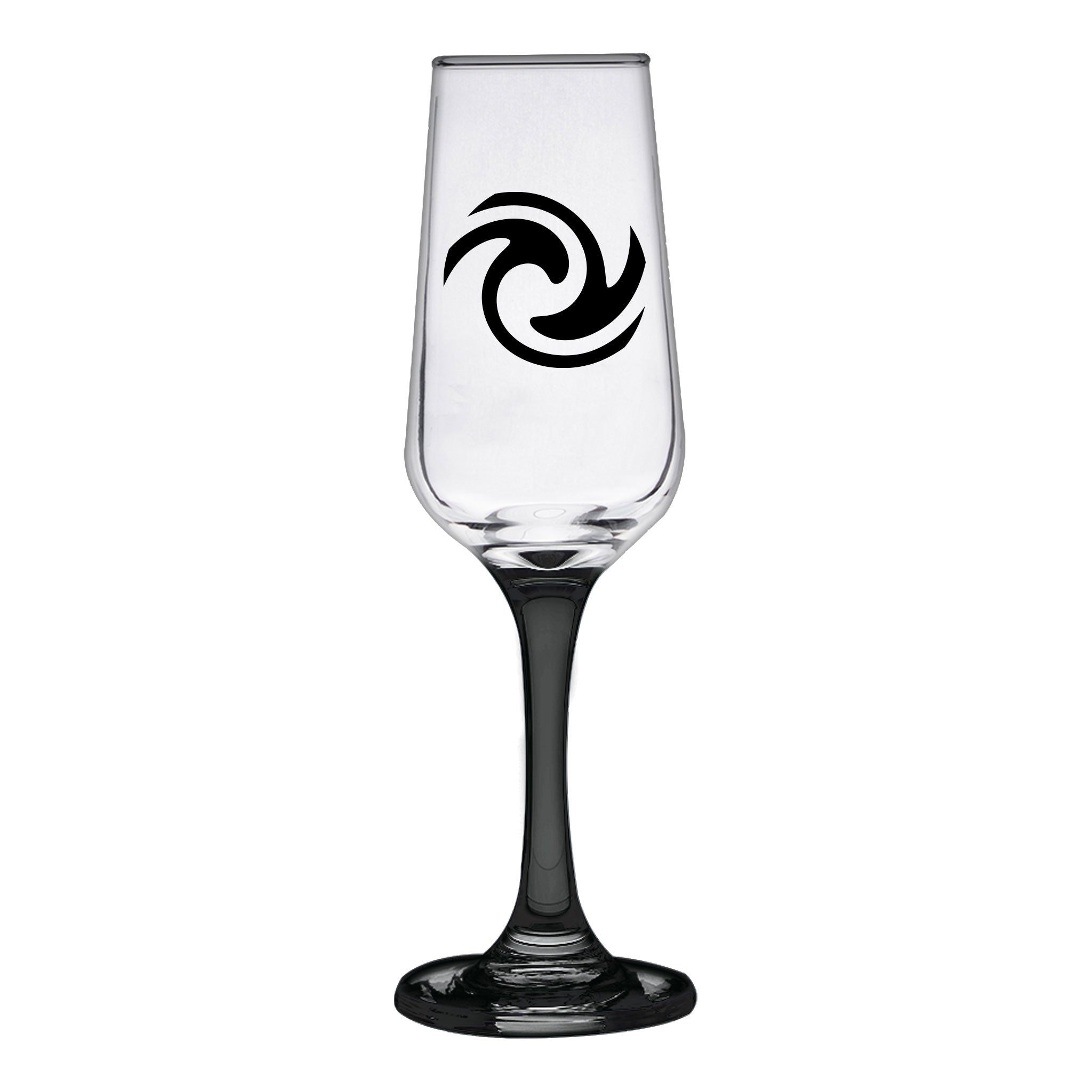 6.5 Oz. Champagne Glass with Color Bottom (Q136532)