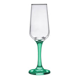 6.5 Oz. Champagne Glass with Color Bottom (Q136532)