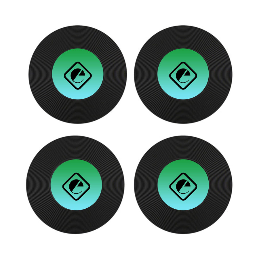 4 Piece Record Coaster Set In Box (Q138022)