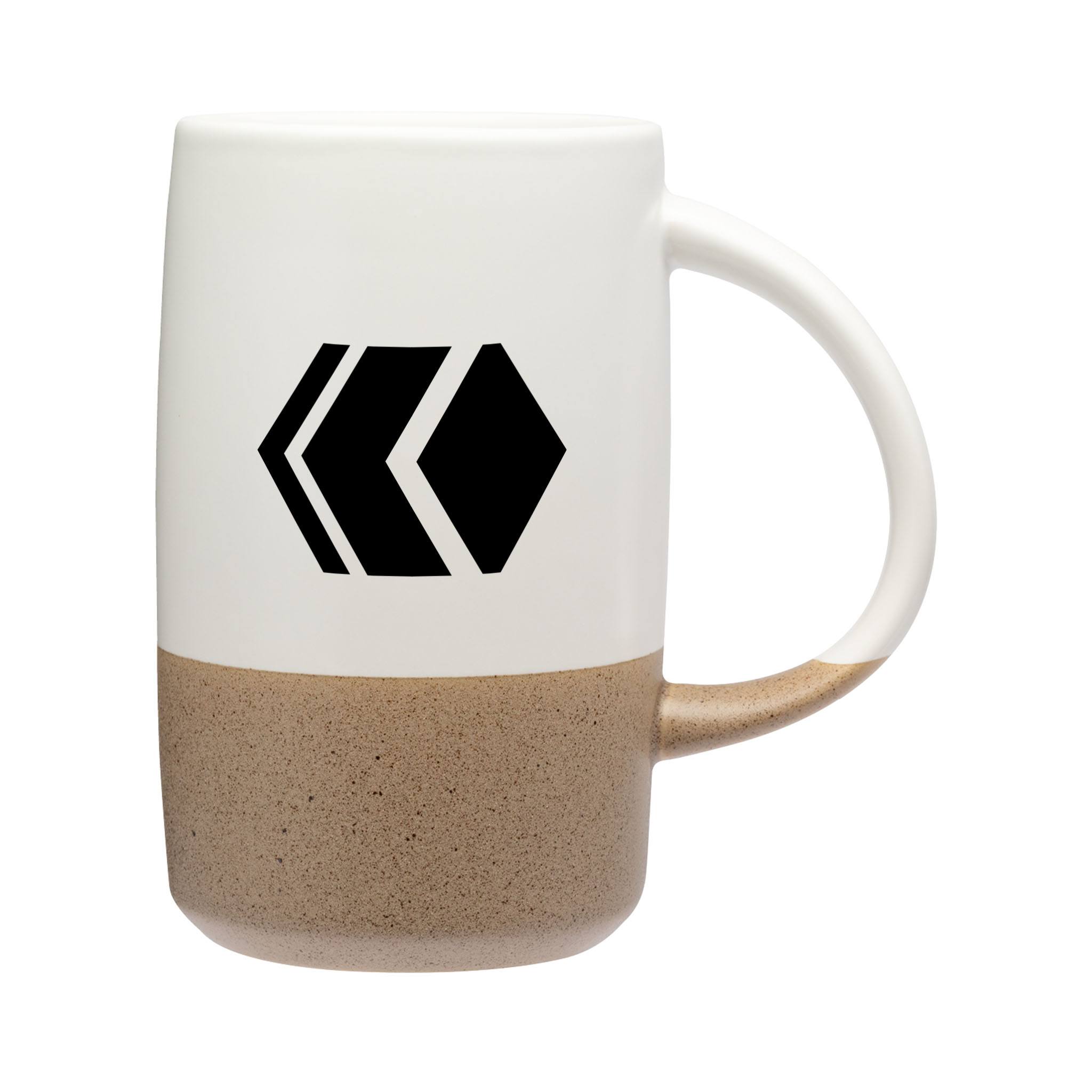 17 Oz. Santander Two-Tone Ceramic Mug  Imprinted with Logo (Q138322)