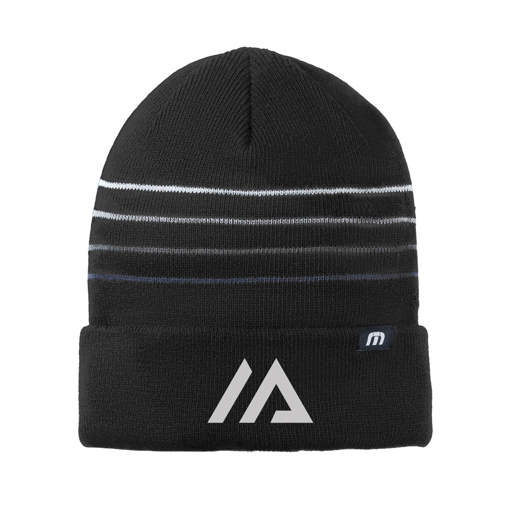 TravisMathew Striped Cuffed Beanie  Imprinted with Logo (Q139722)