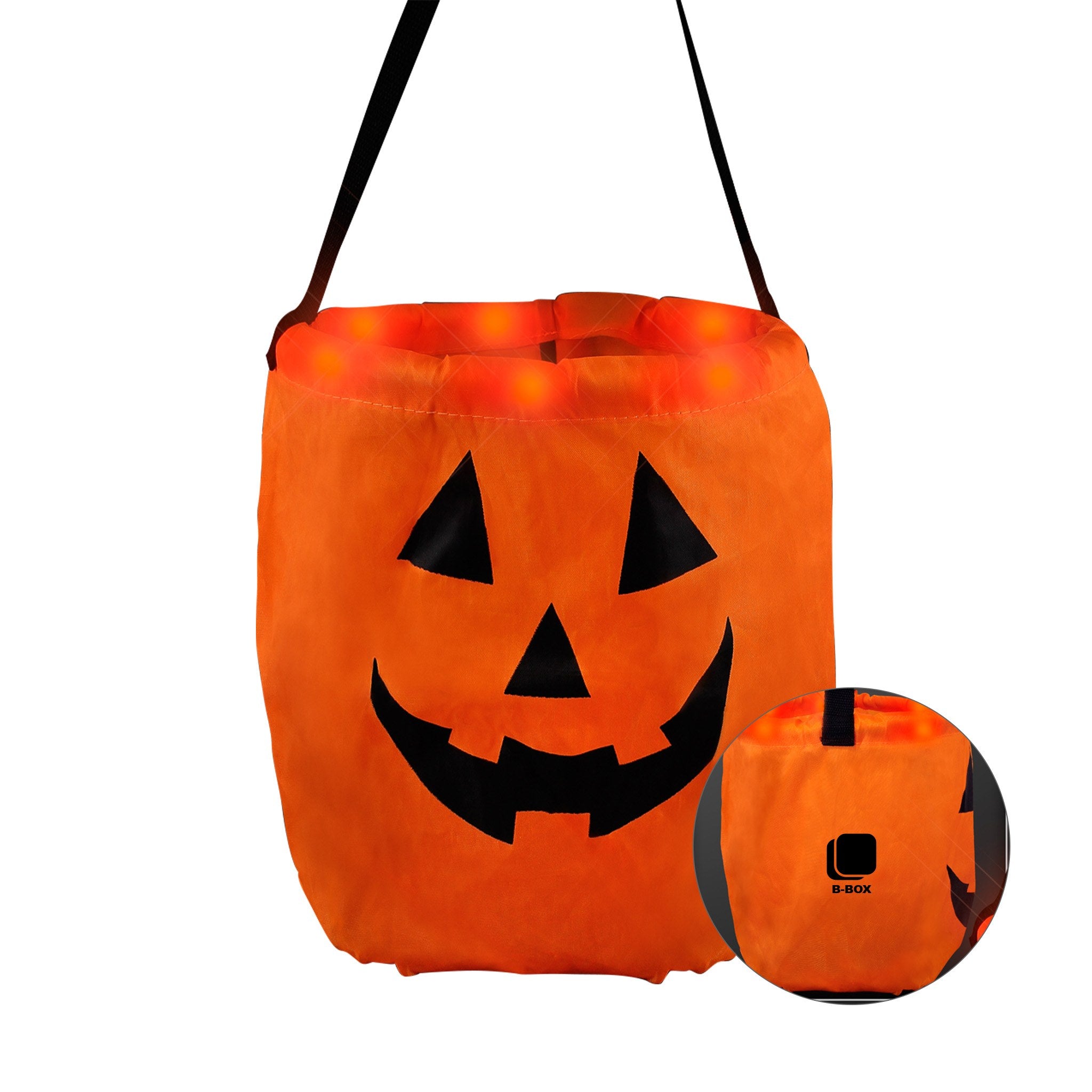 LED Pumpkin Trick-Or-Treat Halloween Bag (Q140222)