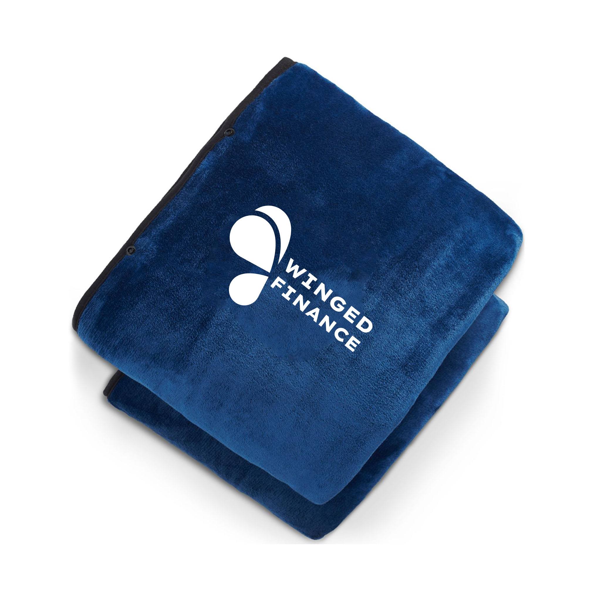 Oversized Wearable WFH Cozy Fleece Sherpa Blanket  Imprinted with Logo (Q141322)