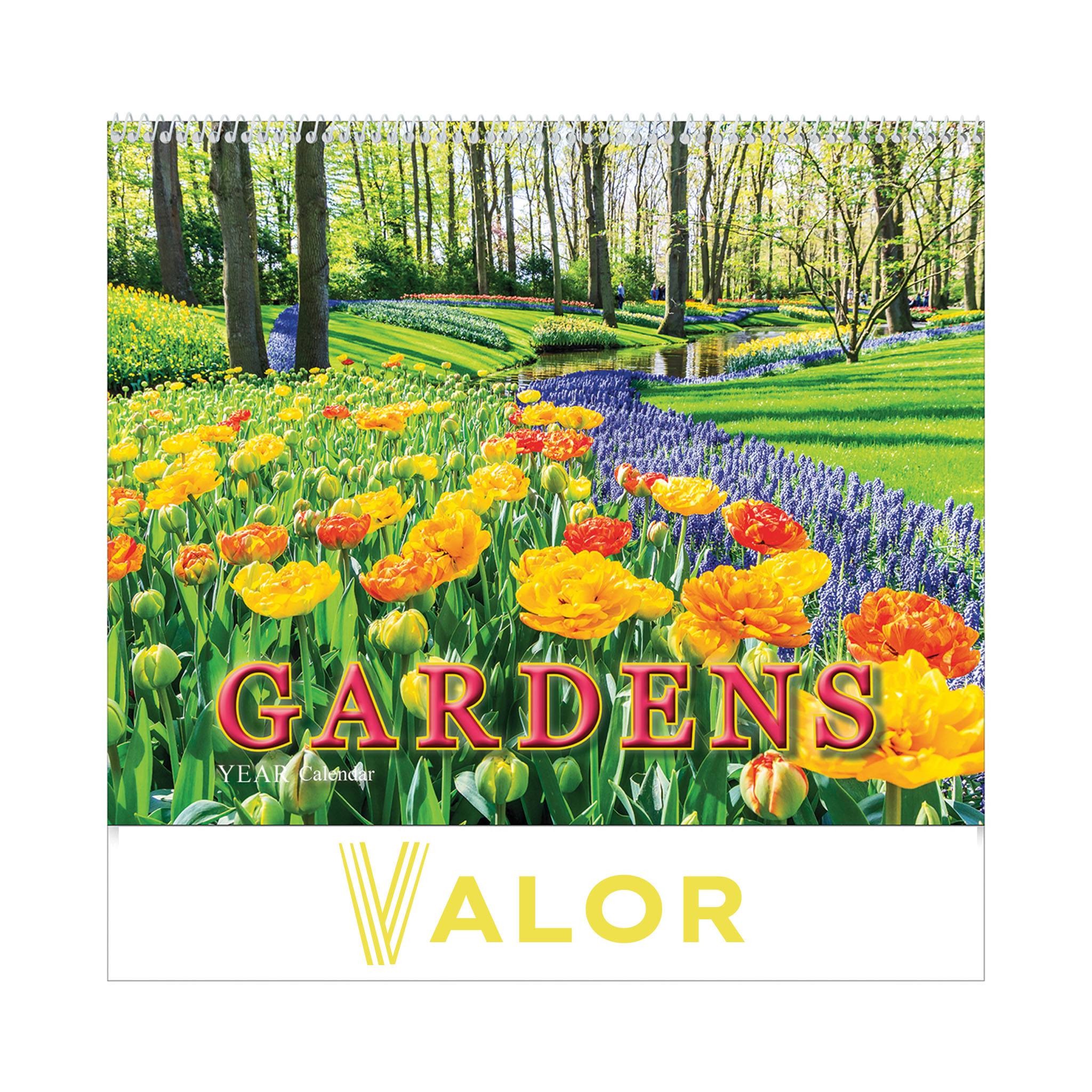 2026 Gardens Wall Calendar - Spiral  Imprinted with Logo (Q142222)