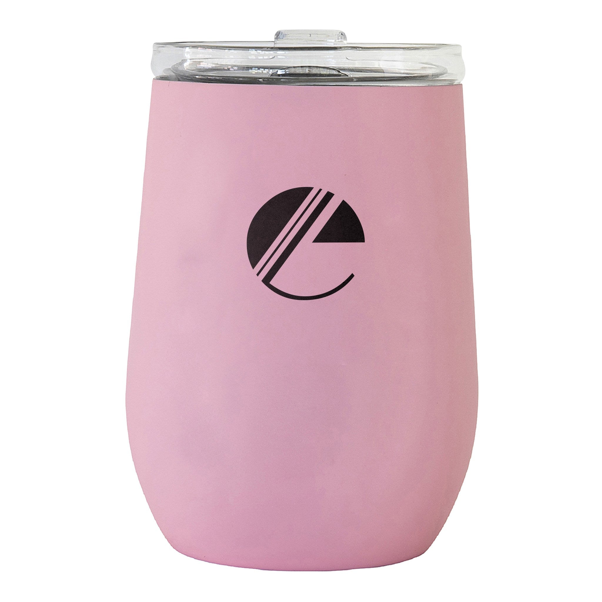 10 Oz. Vinglace Stemless Wine Tumbler - Rose  Imprinted with Logo (Q142622)