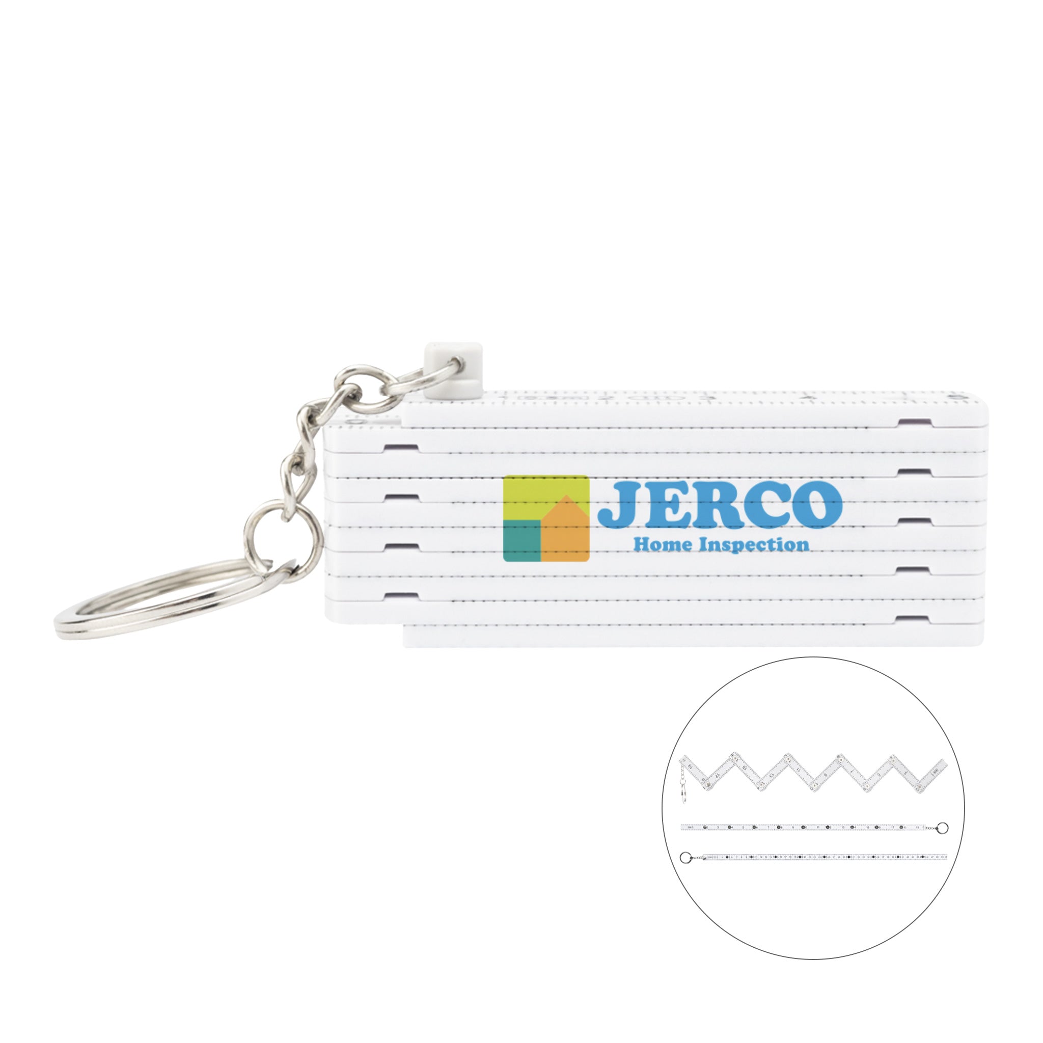 Folding Ruler Keychain  Imprinted with Logo (Q143632)