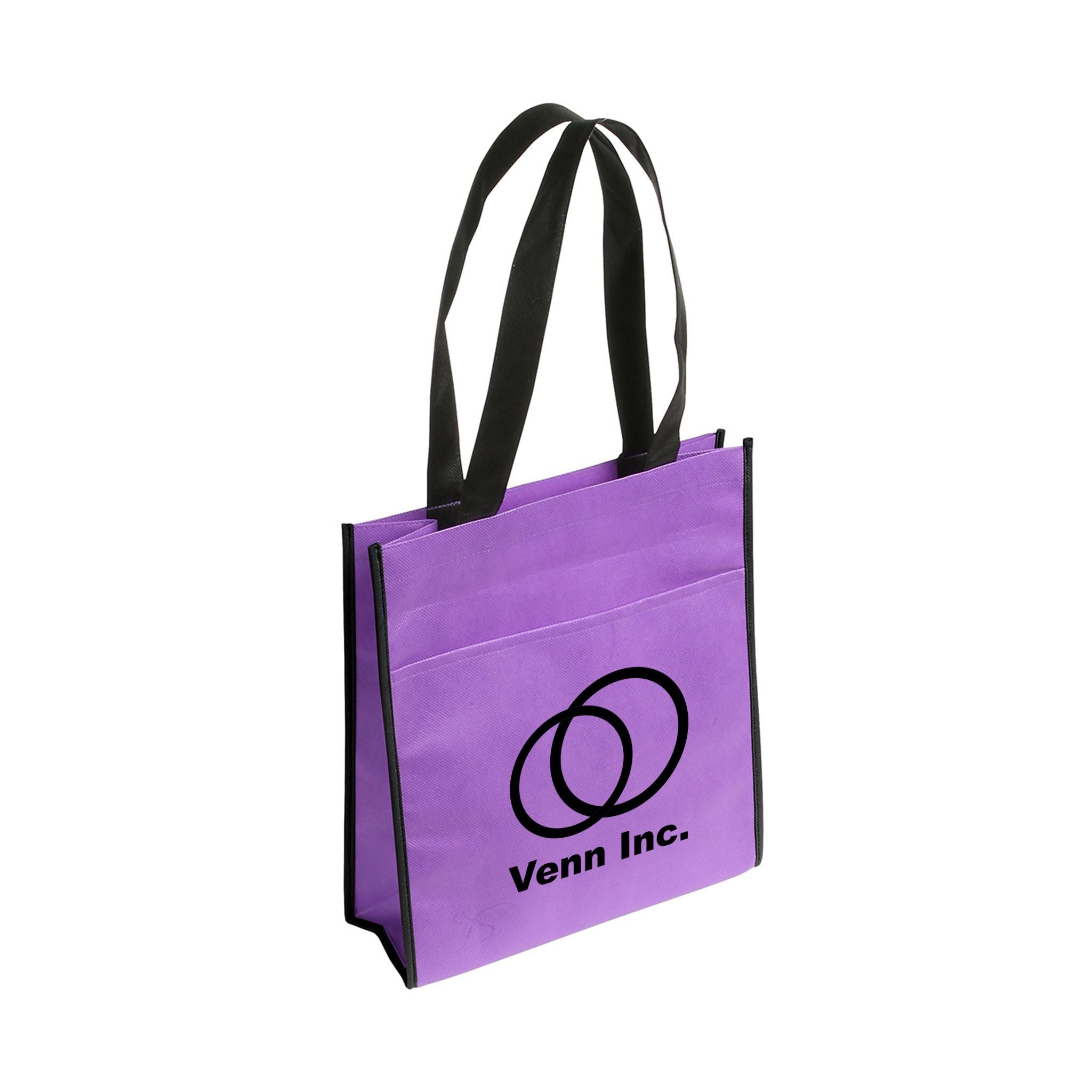Peak Non-Woven Tote Bag With Pocket  Imprinted with Logo (Q144432)
