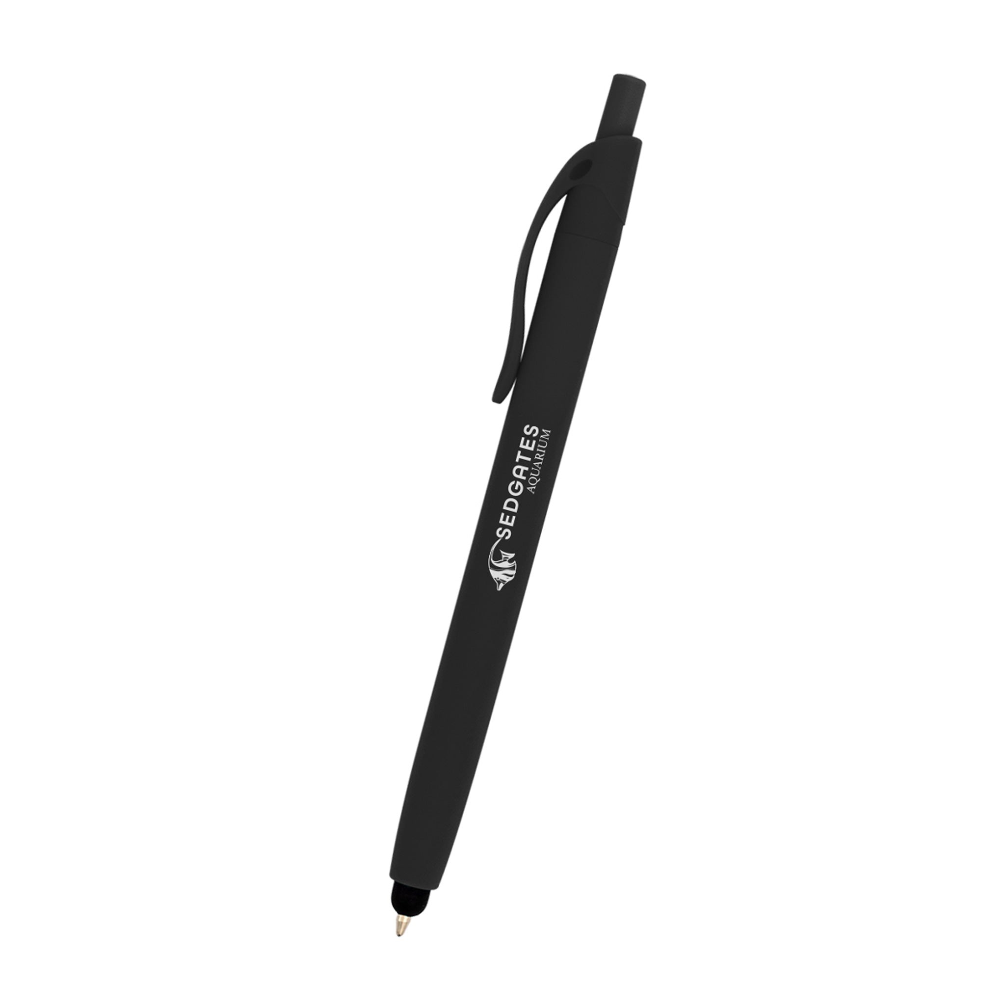 Zinnia Rubberized Pen With Stylus  Imprinted with Logo (Q145122)