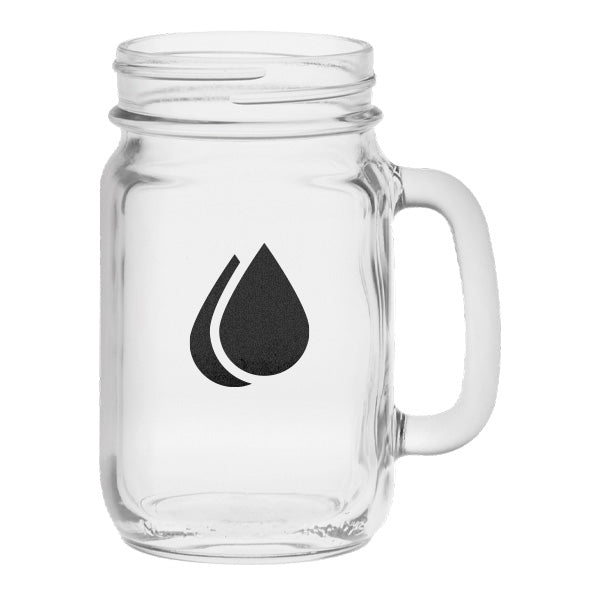 16 Oz. Handled Jar (Silkscreen) (Q146022)