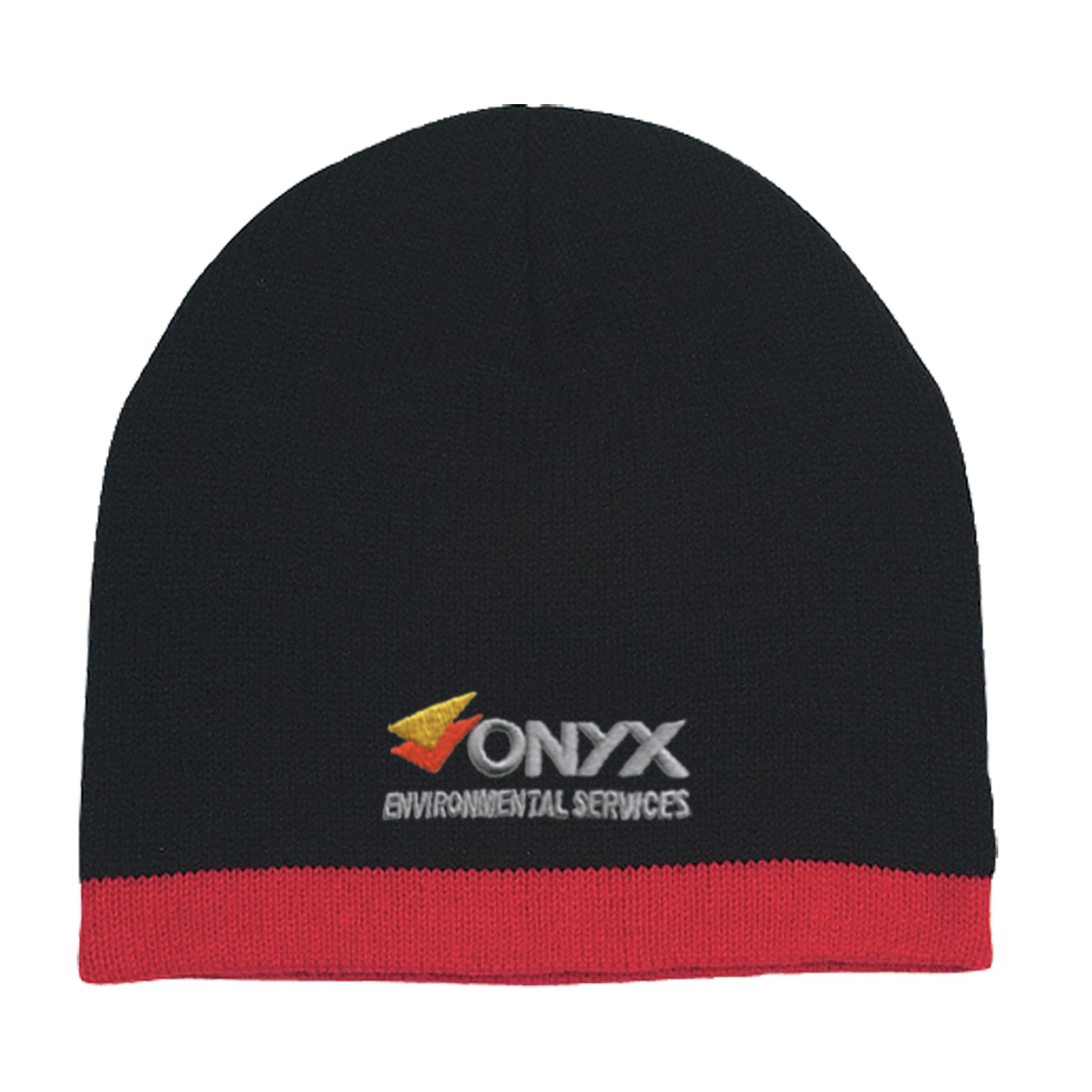 Knit Beanie With Stripe  Imprinted with Logo (Q147476)