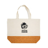 6Oz. Linen and Cork Tote  Imprinted with Logo (Q149622)