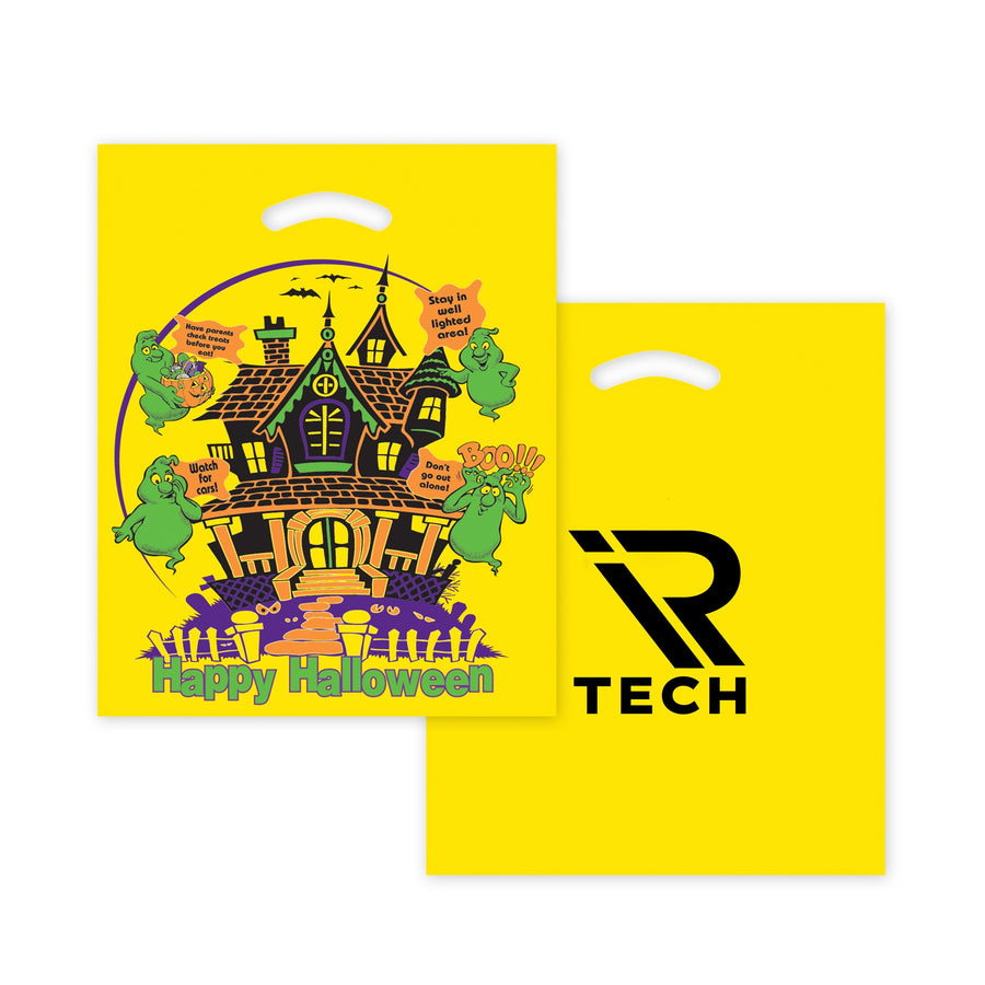 Stock Design Halloween Die Cut Bag - Haunted House (Q150222)