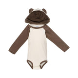 Rabbit Skins Infant Fine Jersey Character Hooded Long Sleeve Bodysuit with Ears (Q152332)