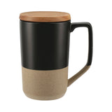 16 Oz. Tahoe Tea & Coffee Ceramic Mug with Wood Lid (Q152422)