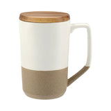 16 Oz. Tahoe Tea & Coffee Ceramic Mug with Wood Lid (Q152422)