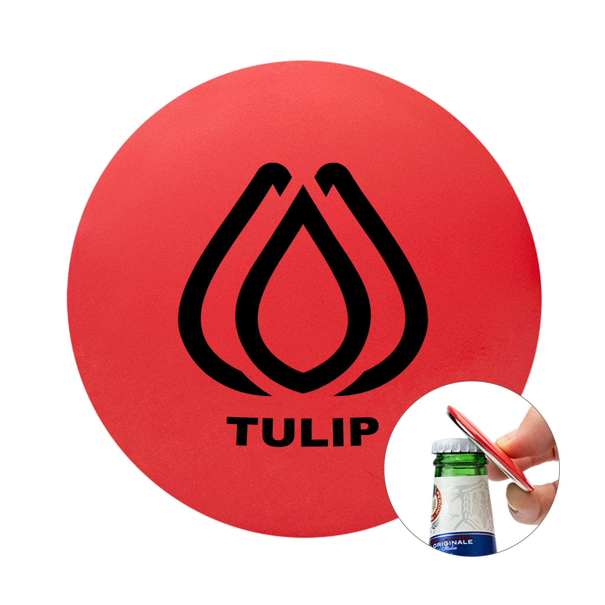 Tin Bottle Opener Magnet  Imprinted with Logo (Q155122)