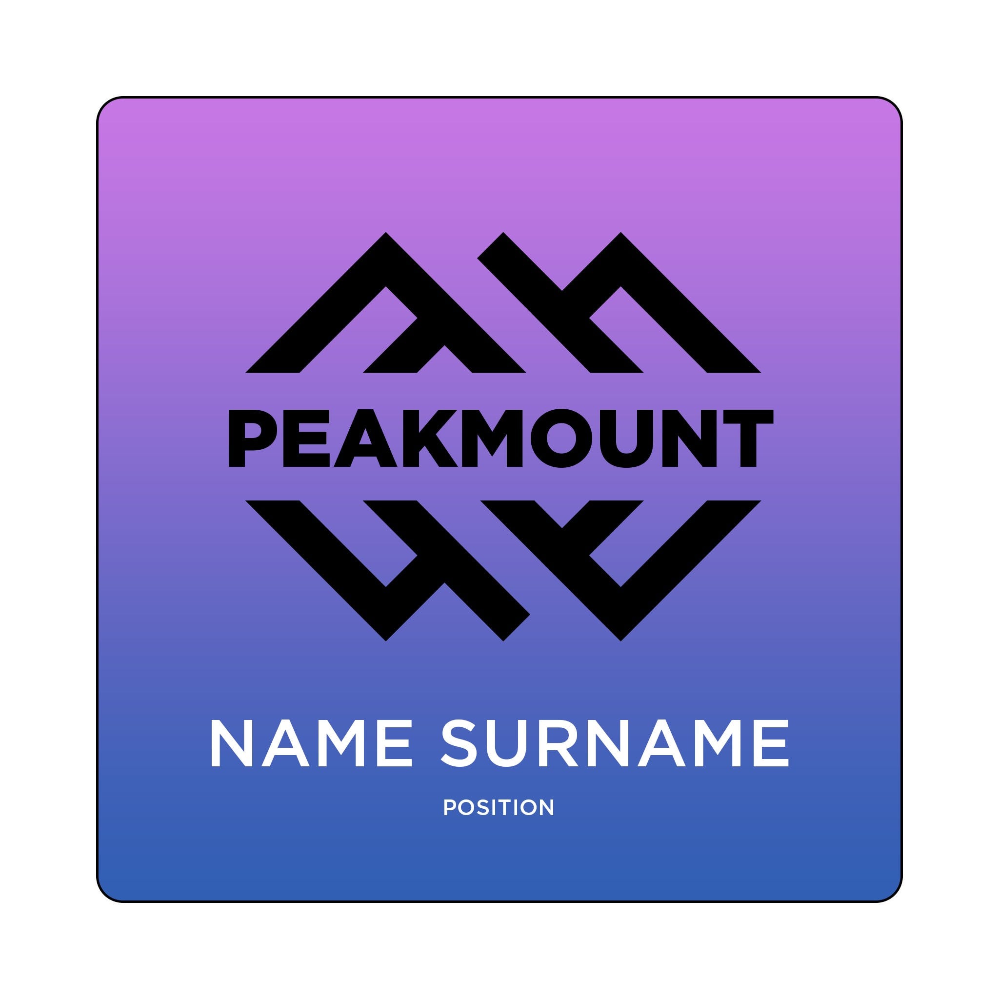 Tucson Plastic Name Badge: 3 - 6 Sq Inch  Imprinted with Logo (Q160022)