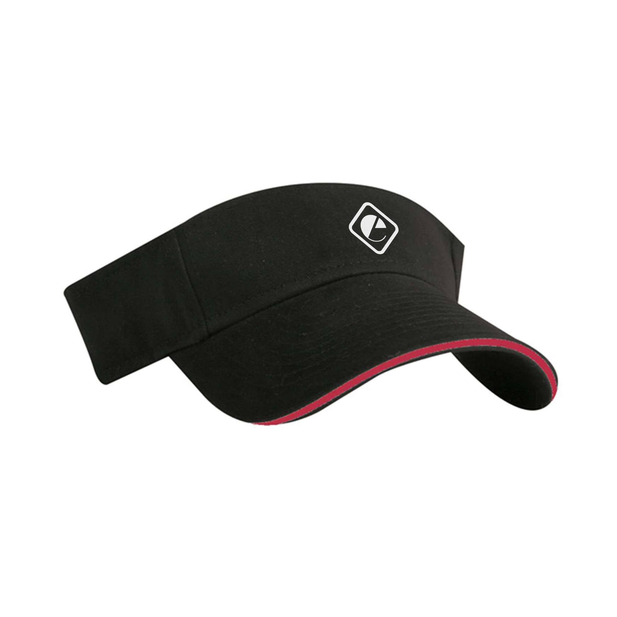 Brushed Cotton Twill Sandwich Visor  Imprinted with Logo (Q161332)