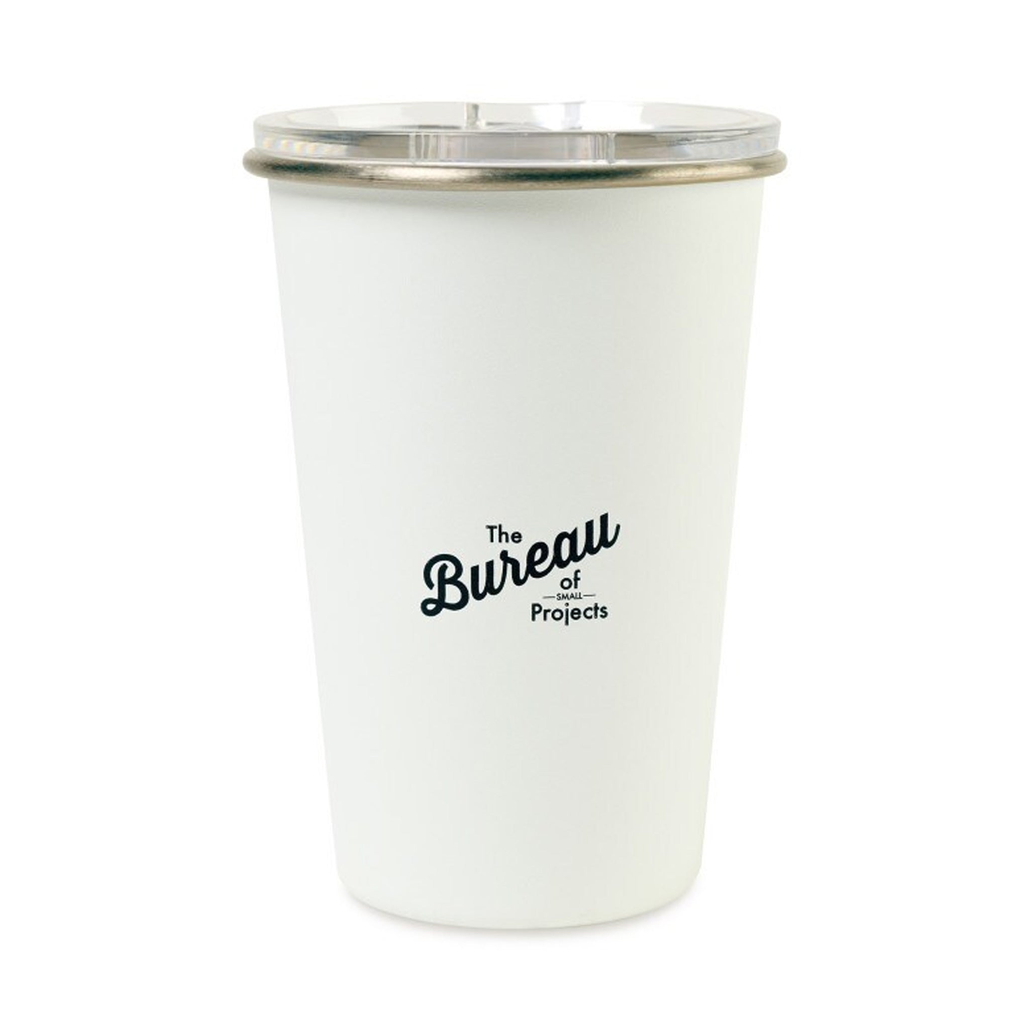 14 Oz. Arlo Classics Stainless Steel Travel Tumbler - White  Imprinted with Logo (Q162922)