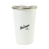 14 Oz. Arlo Classics Stainless Steel Travel Tumbler - White  Imprinted with Logo (Q162922)